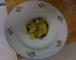 Crustless Quiche on salad plate. 