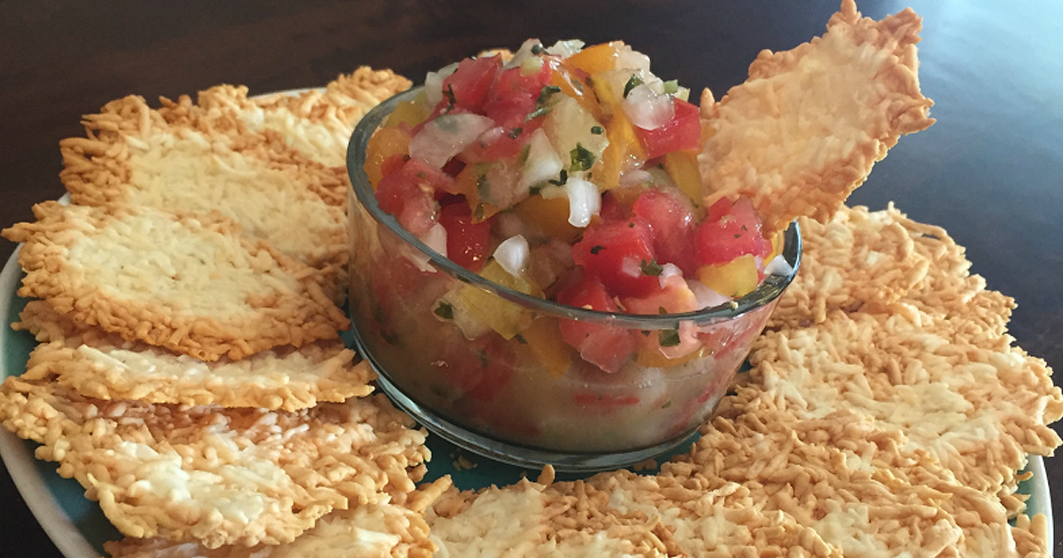 Parmesan Chips and Salsa ObesityHelp