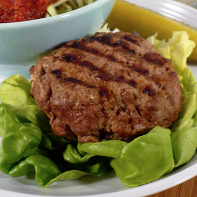 outside-in cheeseburger, a low-carb bunless burger