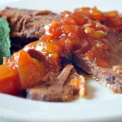 Slow Cooker Recipes - Brisket & Mango BBQ Sauce