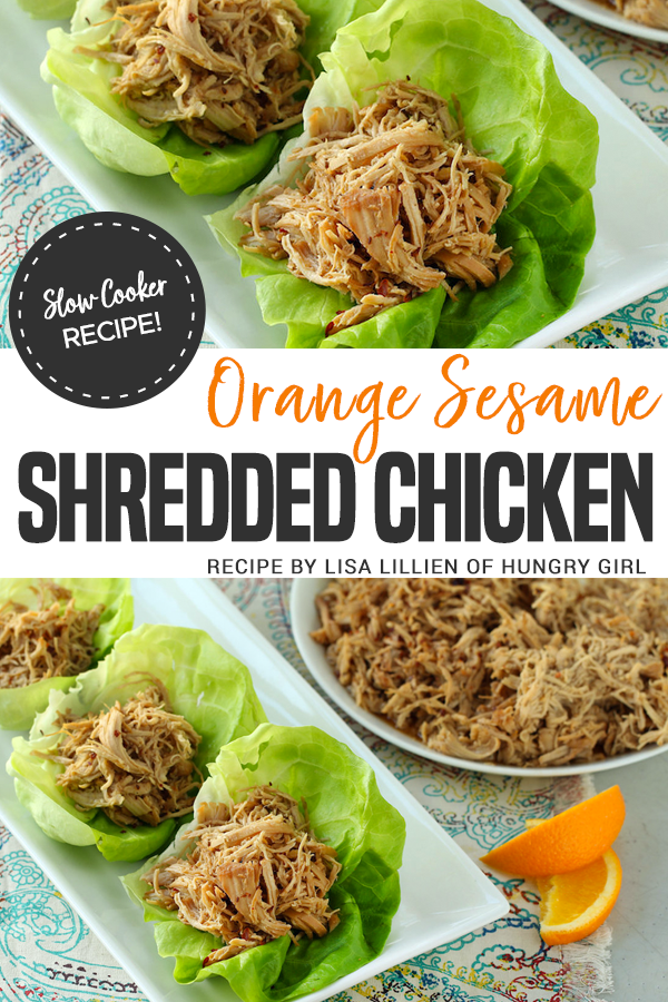 Slow Cooker Shredded Orange Sesame Chicken