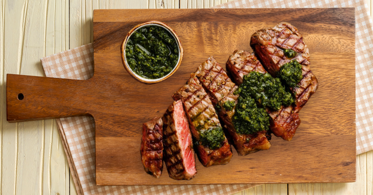 Grilled Sirloin Steak with Chimichurri