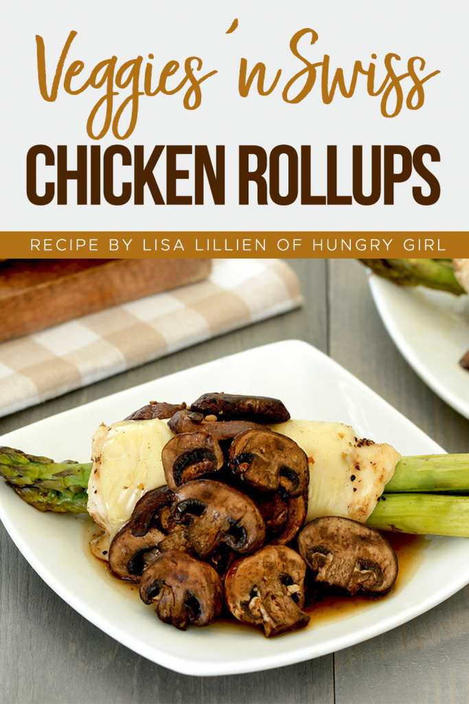 Veggies 'n Swiss Chicken Rollups