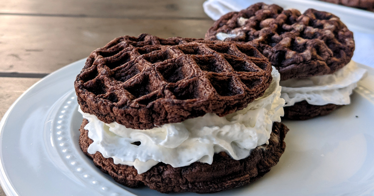 Cookies and Cream Chocolate Waffles