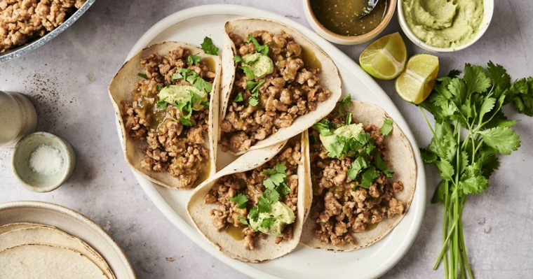 Salsa Verde Turkey Tacos