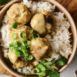 Slow Cooker Thai Curry Chicken Meatballs